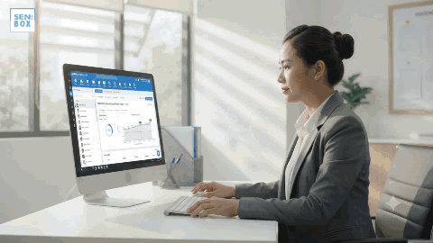 SENBOX Staff KPIs and professional development illustration
